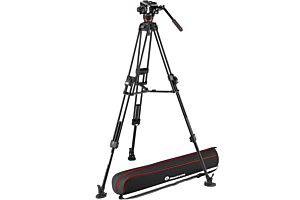 Manfrotto 504X Fluid Video Head with 645 Fast Twin Alu Tripod