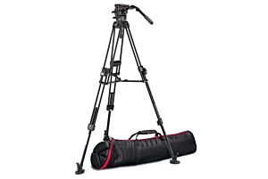 Manfrotto 526 Pro Video Head with 645 Fast Twin Aluminium Tripod