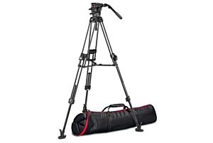 Manfrotto 526 Video Head with 645 Fast Twin Carbon Tripod